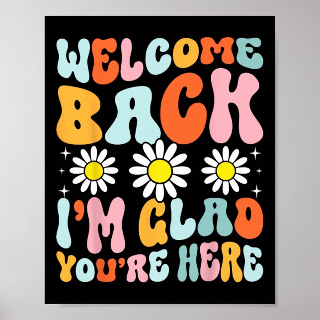 Välkommen Ck jag är glad att du är här Lärare Stud Poster (Framsidan)