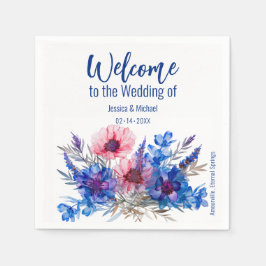 💍 Välkommen Cornblommor och Lavender Pappersservett