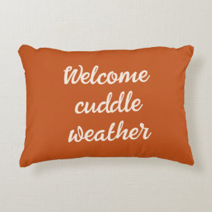 Välkommen Cuddle Weather Burnt Orange Dekorativ ku Prydnadskudde