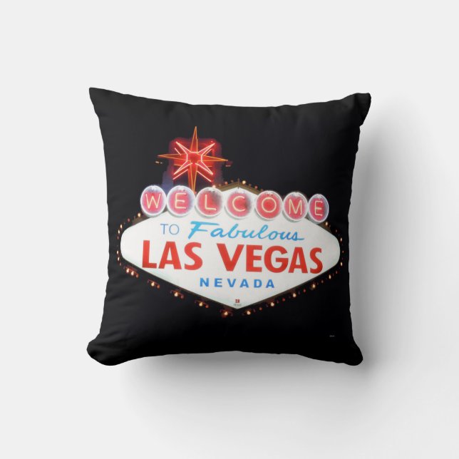 Välkommen/disk Las Vegas-signeringsknappen Kudde (Framsida)