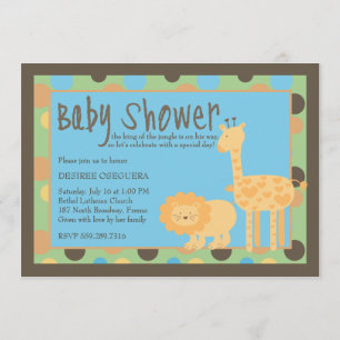 Välkommen djungelkungbaby shower inbjudningar