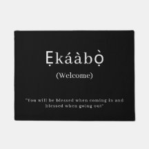 Välkommen | Ekaabo Yoruba Door Mat