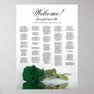 Välkommen! Emerald Ro Alfabetiskt sittningsschema Poster