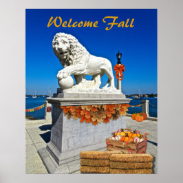 Välkommen Fall Coastal St Augustine Florida Poster