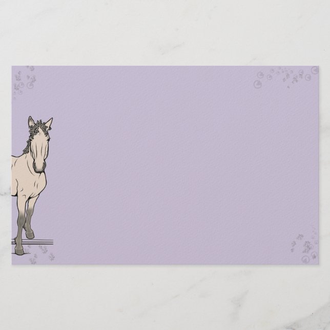Välkommen fantasifull hästälskare ryttarpresent brevpapper (Framsida)