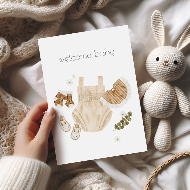 Välkommen Flicka Boho-Grattis-kort Kort (Skapare uppladdad)