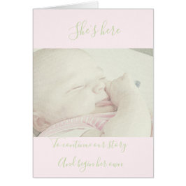 Välkommen flicka hälsningskort