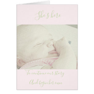 Välkommen flicka hälsningskort