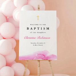 Välkommen Foam Boa, Rosa Bläck Christening Baptism