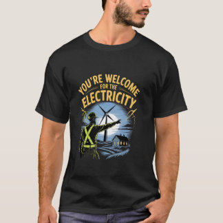 Välkommen för vindkraft för el t shirt