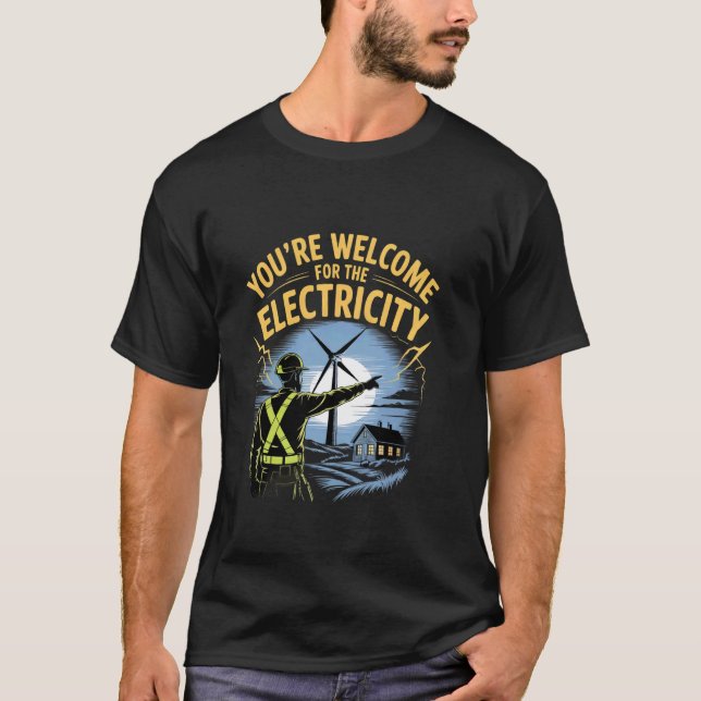 Välkommen för vindkraft för el t shirt (Framsida)