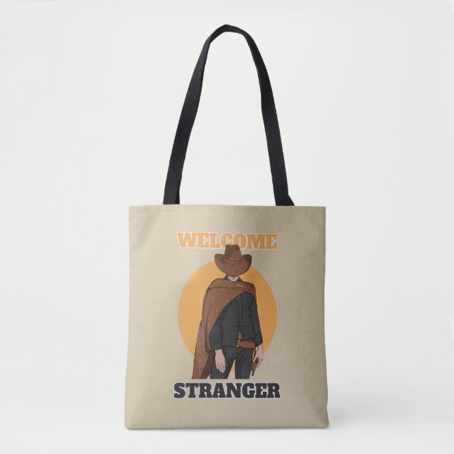 Välkommen Främling - Cowboy Tygkasse (Framsida)