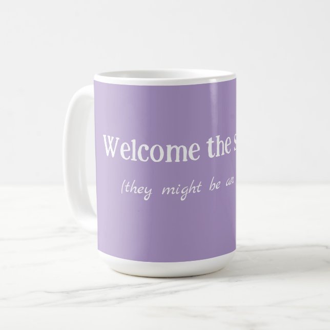 Välkommen främlingen kaffemugg (Framsida vänster)