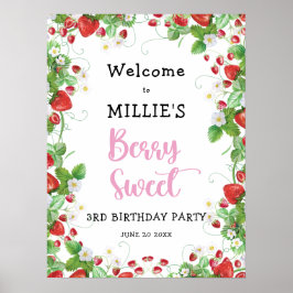 Välkommen från Jordberry Berry Sweet Barns födelse Poster