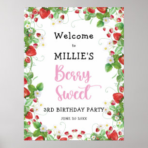 Välkommen från Jordberry Berry Sweet Barns födelse Poster