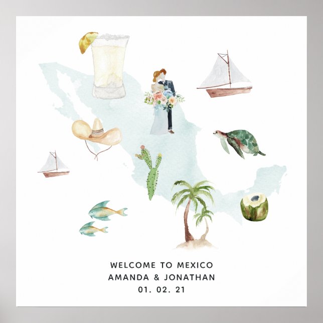Välkommen från Mexikanska Bröllop Poster (Framsidan)