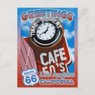 Välkommen från Route 66 Los Angeles Kalifornien Vy Vykort