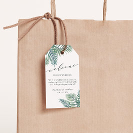 Välkommen från Tropical Foliage Bröllop Presentetikett