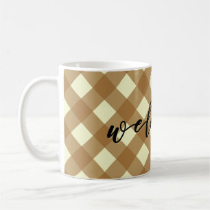 VÄLKOMMEN - GINGHAM KAFFEMUGG