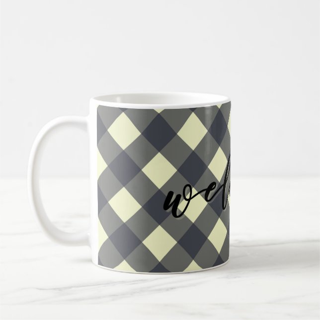 VÄLKOMMEN - GINGHAM KAFFEMUGG (Vänster)