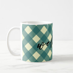 VÄLKOMMEN - GINGHAM KAFFEMUGG