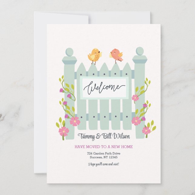 Välkommen Grind Flytta Meddelande Inbjudningar (Framsida)