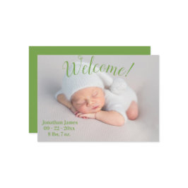 Välkommen Grönt Fotoskript Kön Neutral födelse Meddelande