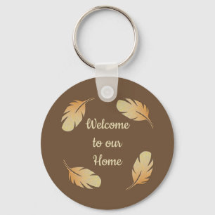 Välkommen Guest Vacation House Access Nyckel Feath Nyckelring