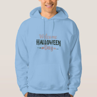 Välkommen Halloween Dag Typografi Design Hoodie