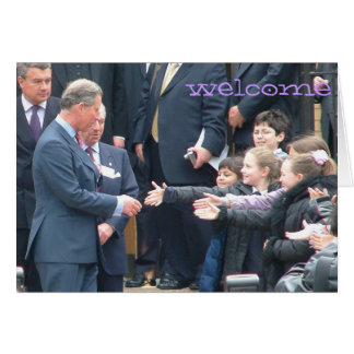 välkommen hälsningskort