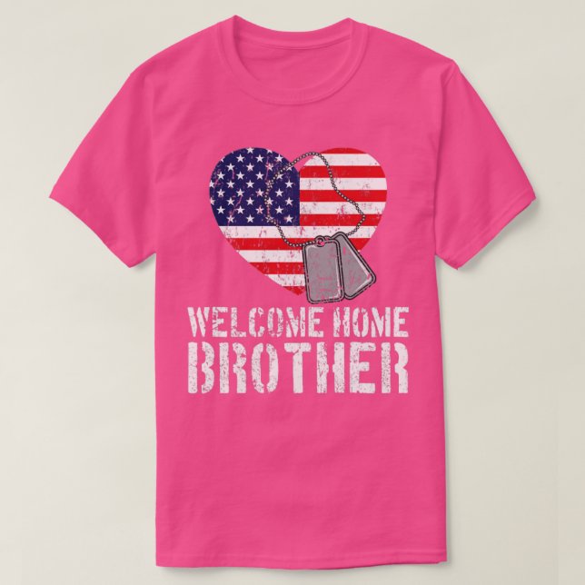 Välkommen hem Brother Militär Matching Homecoming T Shirt (Design framsida)
