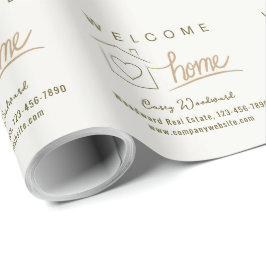 Välkommen Hem Fastighet Minimalist Personlig Presentpapper