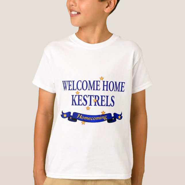 Välkommen hem Kestrels Tee (Framsida)