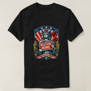 Välkommen hem Liberty-statyn Affisch T Shirt