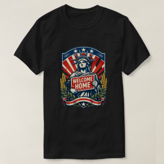 Välkommen hem Liberty-statyn Affisch T Shirt