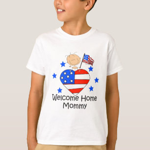 Välkommen hem Mamma Stick figur Baby Tee