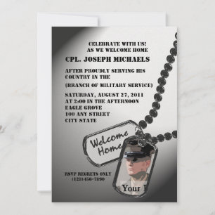 Välkommen hem/militär inbjudningar