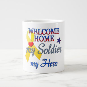 Välkommen hem Min soldat Min Hero Jumbo Mugg