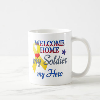 Välkommen hem Min soldat Min Hero Kaffemugg