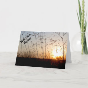 Välkommen hem! Mottagningskort Kort