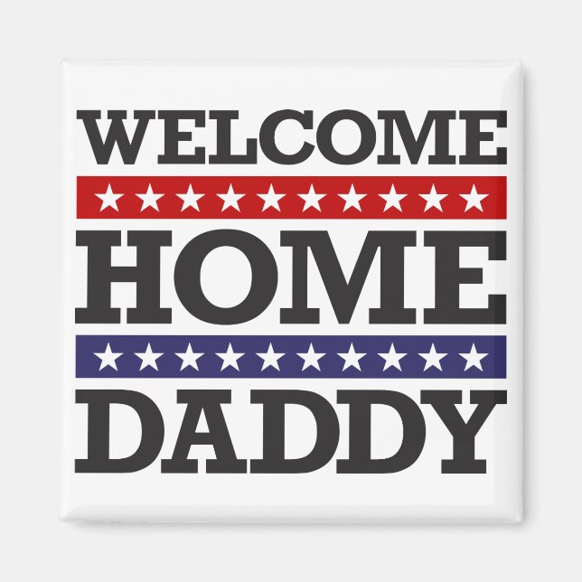 Välkommen hem-pappa magnet (Framsidan)