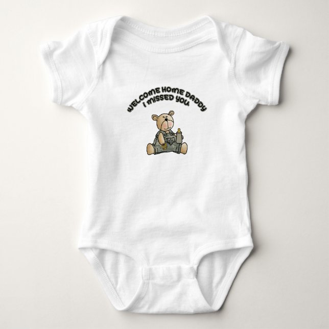 Välkommen hem, pappa (pojkar) tee shirt (Framsida)