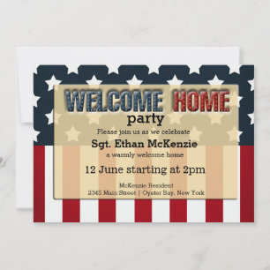 Välkommen hem party inbjudningar