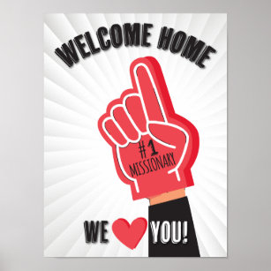 Välkommen hem - returnerade missionärsPoster Poster