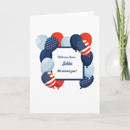 Välkommen hem Soldat Patriotic Kort