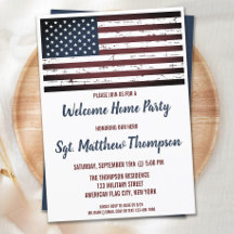 Välkommen hem till den amerikanska Flagga Party