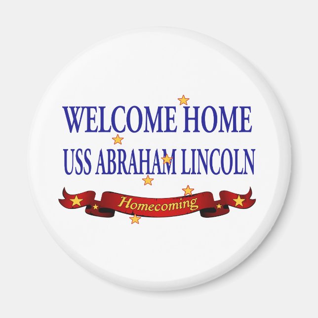 Välkommen hem USS Abraham Lincoln Magnet (Framsidan)