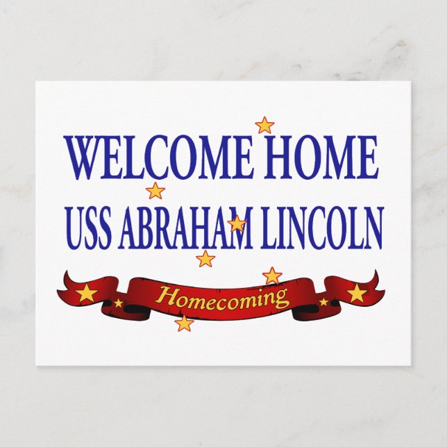 Välkommen hem USS Abraham Lincoln Vykort (Framsida)