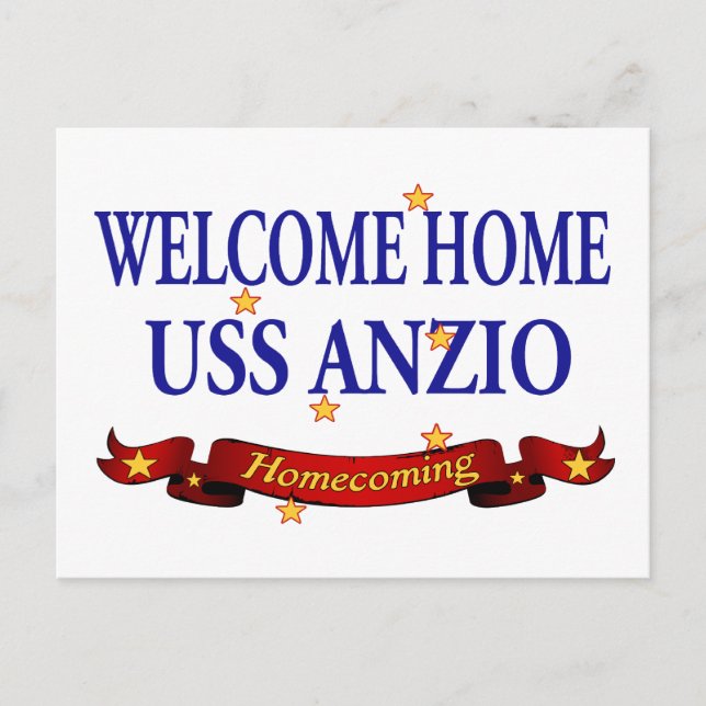 Välkommen hem, USS Anzio Vykort (Framsida)