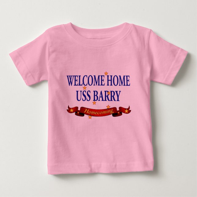 Välkommen hem USS Barry T Shirt (Framsida)